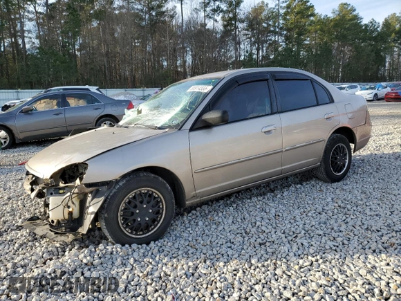 2002 Honda Civic LX with VIN 2HGES16502H605130, listed as a Copart auction lot 88914555 with 131,339 mi miles and Salvage Title. Bid and sale history available at DreamBid. Image 1.