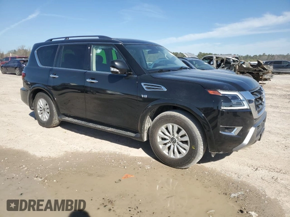 2021 Nissan Armada SV z VIN JN8AY2AD7M9661699, wystawiony jako Copart lot #47533705 z przebiegiem 88 535 mil mil oraz Szkoda całkowita • Salvage title. Historia ofert i sprzedaży dostępna na DreamBid. Obrazek 4.
