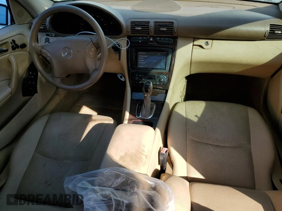 2003 Mercedes-Benz C 320 with VIN WDBRF64JX3F398183, listed as a Copart auction lot 73837514 with 129,526 mi miles and Salvage Title. Bid and sale history available at DreamBid. Image 8.