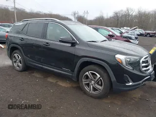 2018 GMC Terrain SLT with VIN 3GKALVEV5JL345563, listed as a IAAI auction lot 41675286 with 86,356 mi miles. Bid and sale history available at carsss.com. Image 1.