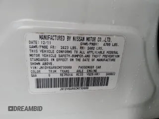 2012 Infiniti G25 x with VIN JN1DV6AR6CM730689, listed as a Copart auction lot 84166874 with 212,955 mi miles and Salvage Title. Bid and sale history available at DreamBid. Image 14.