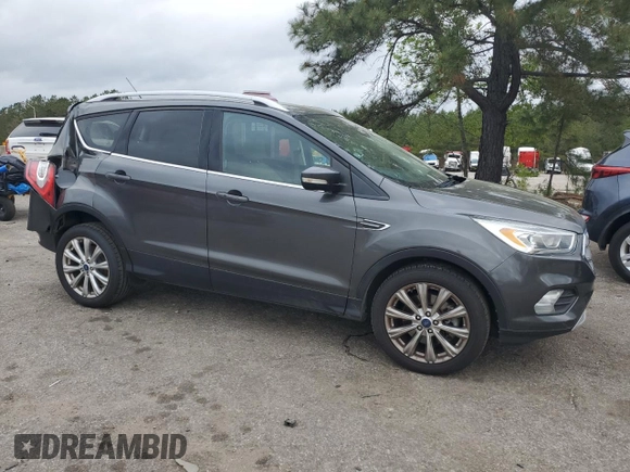 2017 Ford Escape Titanium with VIN 1FMCU0J98HUF09588, listed as a Copart auction lot 48988765 with 101,887 mi miles and Salvage Title. Bid and sale history available at DreamBid. Image 4.