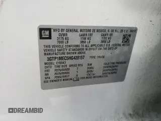 2017 GMC Sierra 1500 SLE z VIN 3GTP1MEC5HG428157, wystawiony jako Copart lot #87615815 z przebiegiem 63 194 mil mil oraz Szkoda całkowita • Salvage title. Historia ofert i sprzedaży dostępna na DreamBid. Obrazek 14.