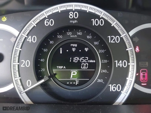 2014 Honda Accord Sedan LX with VIN 1HGCR2F32EA265540, listed as a IAAI auction lot 40387820 with 118,452 mi miles. Bid and sale history available at carsss.com. Image 16.