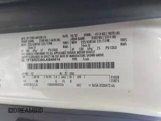 2020 Ford Transit Cargo z VIN 1FTBR2C86LKB45614, wystawiony jako IAAI lot #41665561 z przebiegiem 50 727 mil mil oraz . Historia ofert i sprzedaży dostępna na DreamBid. Obrazek 9.