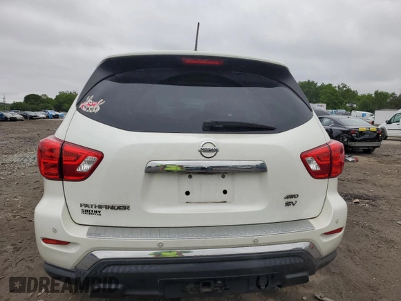 2018 Nissan Pathfinder SV with VIN 5N1DR2MM9JC606201, listed as a Copart auction lot 57344915 with 112,299 mi miles and Salvage title. Bid and sale history available at DreamBid. Image 6.