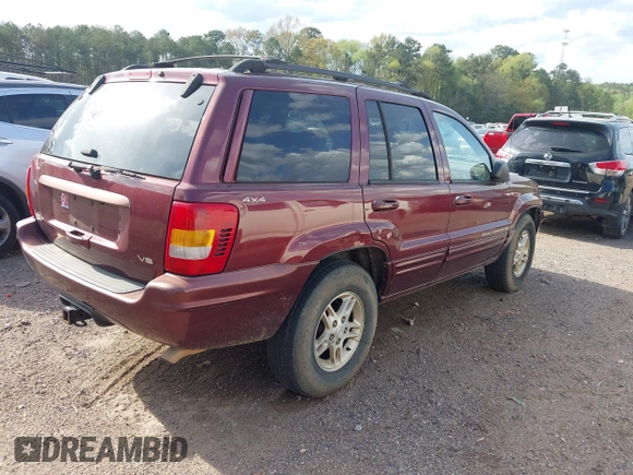 1999 Jeep Grand Cherokee Limited with VIN 1J4GW68N8XC595697, listed as a IAAI auction lot 41917466 with 177,944 mi miles. Bid and sale history available at carsss.com. Image 4.