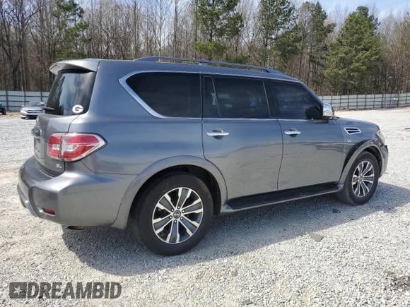 2019 Nissan Armada SL with VIN JN8AY2ND4K9088283, listed as a Copart auction lot 49846555 with 142,552 mi miles and Salvage Title. Bid and sale history available at carsss.com. Image 3.