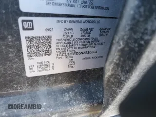 2022 Chevrolet Silverado 1500 RST with VIN 1GCUDEED5NZ630064, listed as a Copart auction lot 46507695 with 0 mi miles and Salvage Title. Bid and sale history available at carsss.com. Image 14.