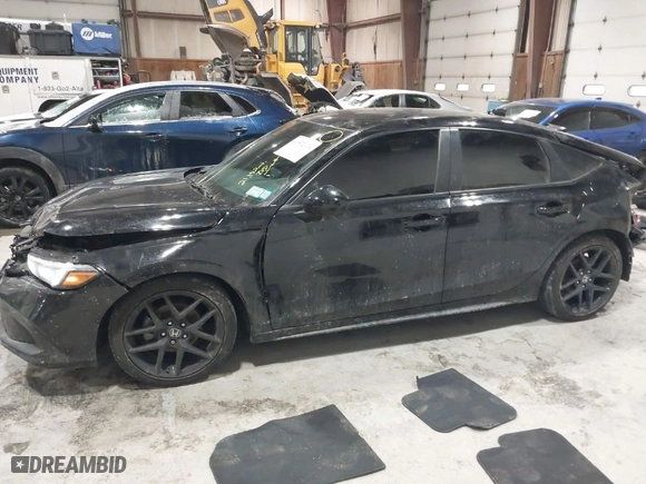 2023 Honda Civic Hatchback Sport with VIN 19XFL2H85PE007244, listed as a IAAI auction lot 41572024 with 21,182 mi miles. Bid and sale history available at carsss.com. Image 14.