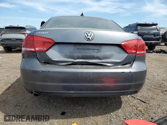 2013 Volkswagen Passat SE with VIN 1VWBP7A38DC146282, listed as a Copart auction lot 56064885 with Not provided miles and Salvage title. Bid and sale history available at DreamBid. Image 6.