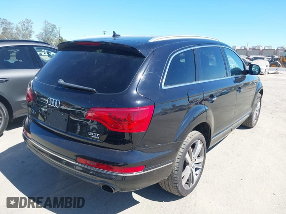 2014 Audi Q7 Premium Plus with VIN WA1LGAFEXED014547, listed as a IAAI auction lot 42639055 with 158,057 mi miles and . Bid and sale history available at DreamBid. Image 4.