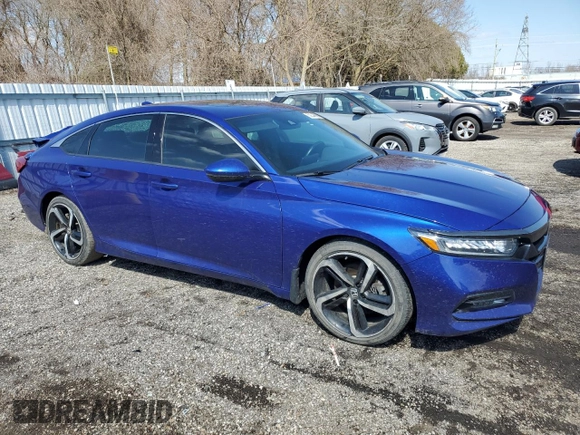 2019 Honda Accord Sport with VIN 1HGCV1F39KA803152, listed as a Copart auction lot 52039985 with 102,409 mi miles and Salvage Title. Bid and sale history available at DreamBid. Image 4.