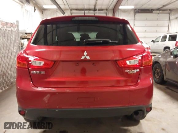 2015 Mitsubishi Outlander Sport ES with VIN 4A4AP3AU9FE024773, listed as a IAAI auction lot 41913938 with 190,740 mi miles. Bid and sale history available at carsss.com. Image 17.