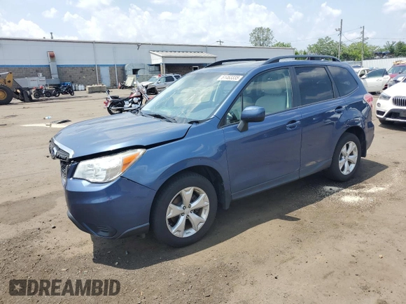 2014 Subaru Forester Premium with VIN JF2SJADC3EH403366, listed as a Copart auction lot 61463335 with 71,571 mi miles and Salvage title. Bid and sale history available at DreamBid. Image 1.