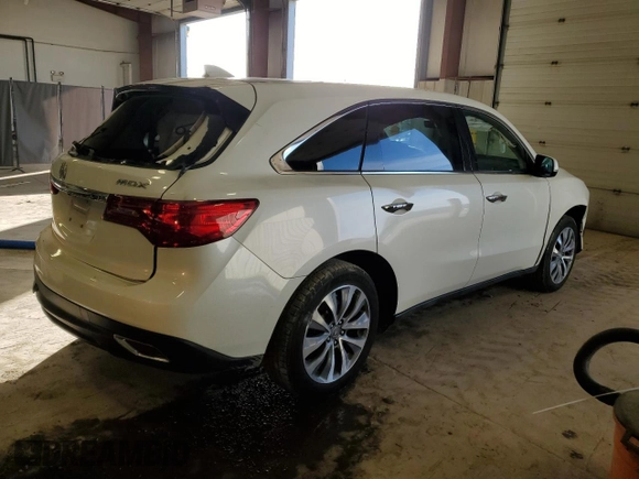 2016 Acura MDX w/Tech with VIN 5FRYD3H46GB017086, listed as a Copart auction lot 45859595 with 94,228 mi miles and Salvage Title. Bid and sale history available at carsss.com. Image 3.
