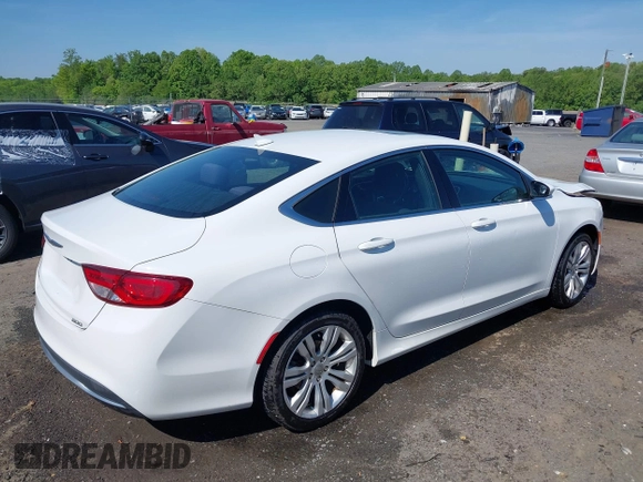 2015 Chrysler 200 Limited with VIN 1C3CCCAB2FN662376, listed as a IAAI auction lot 42134913 with 85,204 mi miles and . Bid and sale history available at DreamBid. Image 4.