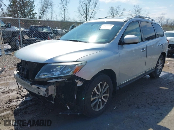 2014 Nissan Pathfinder S with VIN 5N1AR2MM3EC613959, listed as a IAAI auction lot 41966935 with 121,521 mi miles and . Bid and sale history available at DreamBid. Image 18.