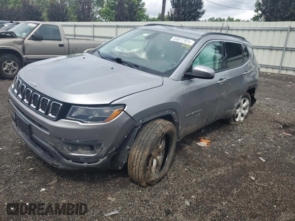 2020 Jeep Compass Latitude with VIN 3C4NJDBB1LT234678, listed as a Copart auction lot 64072925 with 38,997 mi miles and Salvage title. Bid and sale history available at DreamBid. Image 1.