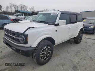 2024 Ford Bronco Outer Banks with VIN 1FMDE8BH5RLA99250, listed as a Copart auction lot 45733645 with 2,504 mi miles and Salvage Title. Bid and sale history available at DreamBid. Image 1.