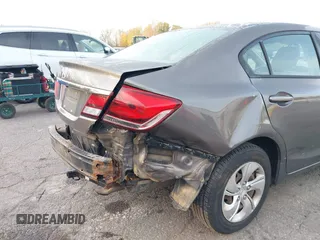 2013 Honda Civic LX with VIN 19XFB2F56DE053799, listed as a IAAI auction lot 40701262 with 191,234 mi miles and . Bid and sale history available at DreamBid. Image 6.