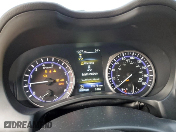 2017 Infiniti Q50 3.0t Sport with VIN JN1EV7AR4HM840237, listed as a Copart auction lot 44430465 with 79,876 mi miles and Clean Title. Bid and sale history available at carsss.com. Image 9.