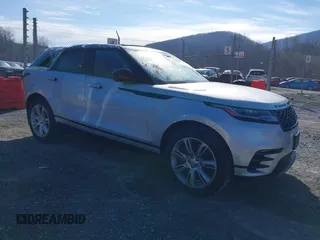 2021 Land Rover Range Rover Velar R-Dynamic S with VIN SALYT2EX1MA306855, listed as a IAAI auction lot 41643215 with 14,918 mi miles. Bid and sale history available at carsss.com. Image 1.