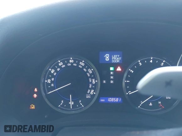 2011 Lexus IS 250 with VIN JTHBF5C24B5131003, listed as a IAAI auction lot 42650384 with 108,581 mi miles and . Bid and sale history available at DreamBid. Image 15.
