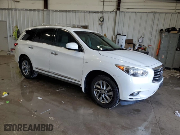 2014 Infiniti QX60 with VIN 5N1AL0MM9EC520157, listed as a Copart auction lot 57418595 with 156,534 mi miles and Clean title. Bid and sale history available at DreamBid. Image 4.