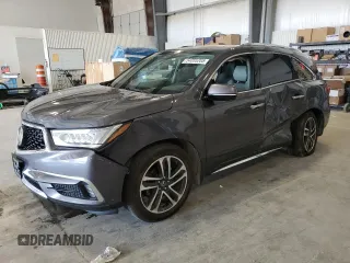 2017 Acura MDX Advance z VIN 5FRYD4H82HB001719, wystawiony jako Copart lot #54055205 z przebiegiem 106 527 mil mil oraz Szkoda całkowita • Salvage title. Historia ofert i sprzedaży dostępna na DreamBid. Obrazek 1.