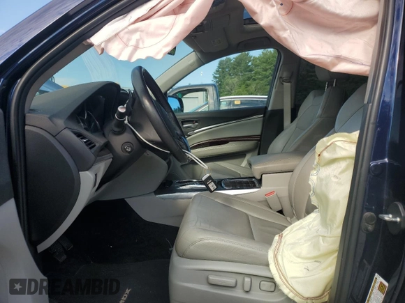 2016 Acura MDX Technology with VIN 5FRYD4H45GB054524, listed as a Copart auction lot 64028205 with 105,750 mi miles and Salvage title. Bid and sale history available at DreamBid. Image 7.