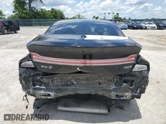 2017 Lincoln MKZ Premiere with VIN 3LN6L5A90HR663314, listed as a Copart auction lot 58785245 with 95,484 mi miles and Salvage title. Bid and sale history available at DreamBid. Image 6.