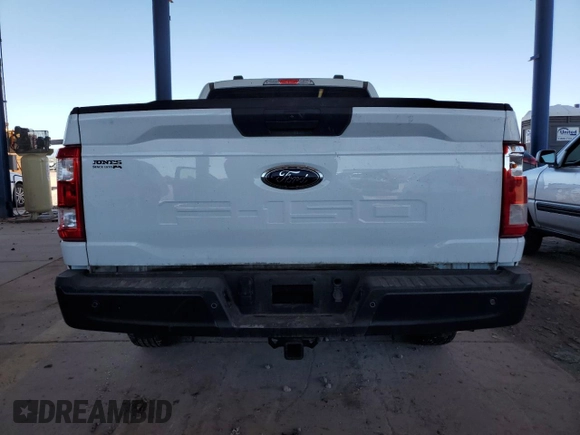 2023 Ford F-150 XL with VIN 1FTMF1C5XPKE35376, listed as a Copart auction lot 57109915 with 25,832 mi miles and Salvage title. Bid and sale history available at DreamBid. Image 6.