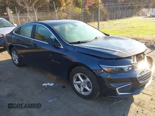 2017 Chevrolet Malibu LS with VIN 1G1ZB5ST4HF116258, listed as a IAAI auction lot 41891669 with 95,109 mi miles and . Bid and sale history available at carsss.com. Image 1.