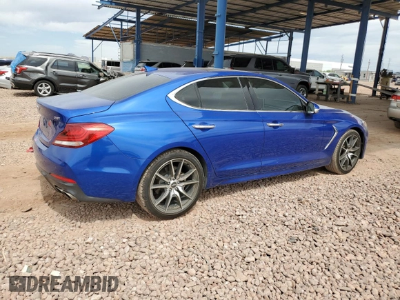 2020 Genesis G70 2.0T with VIN KMTG44LA6LU048650, listed as a Copart auction lot 59025025 with 174,215 mi miles and Salvage title. Bid and sale history available at DreamBid. Image 3.