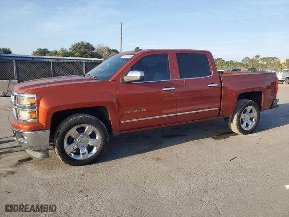 2015 Chevrolet Silverado 1500 LTZ with VIN 3GCPCSEC5FG175143, listed as a Copart auction lot 54593095 with 59,978 mi miles and Clean Title. Bid and sale history available at carsss.com. Image 1.