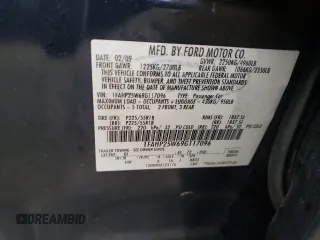 2009 Ford Taurus Limited with VIN 1FAHP25W69G117096, listed as a Copart auction lot 84262534 with 195,159 mi miles and Salvage Title. Bid and sale history available at carsss.com. Image 12.