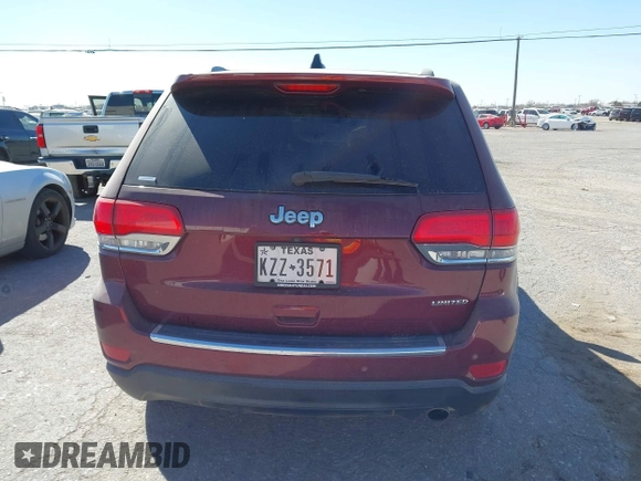 2017 Jeep Grand Cherokee Limited with VIN 1C4RJEBG3HC920436, listed as a IAAI auction lot 41724002 with 77,716 mi miles. Bid and sale history available at carsss.com. Image 16.