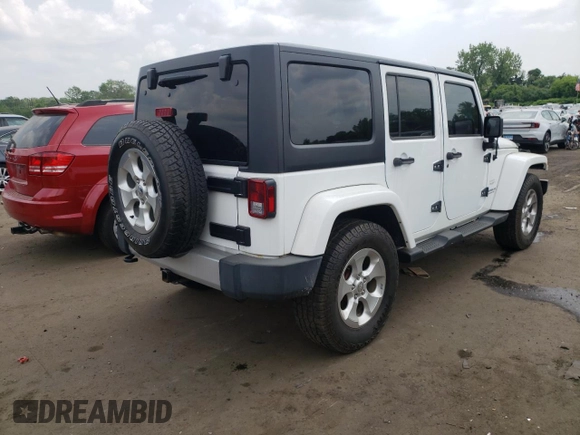 2015 Jeep Wrangler Unlimited Sahara z VIN 1C4BJWEG6FL627890, wystawiony jako Copart lot #58080945 z przebiegiem 145 941 mil mil oraz Szkoda całkowita • Salvage title. Historia ofert i sprzedaży dostępna na DreamBid. Obrazek 3.