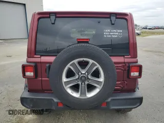2021 Jeep Wrangler Unlimited Sahara with VIN 1C4HJXEN8MW613404, listed as a Copart auction lot 47881735 with 48,379 mi miles and Salvage title. Bid and sale history available at DreamBid. Image 6.
