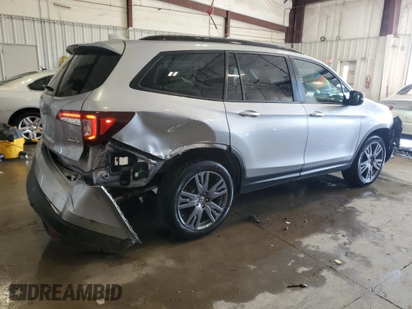 2022 Honda Pilot Sport with VIN 5FNYF6H32NB073530, listed as a Copart auction lot 60839455 with 23,001 mi miles and Salvage title. Bid and sale history available at DreamBid. Image 3.