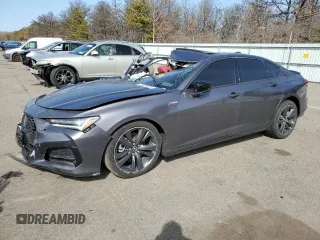 2021 Acura TLX w/A-Spec Package with VIN 19UUB5F56MA008049, listed as a Copart auction lot 48221435 with 0 mi miles and Salvage Title. Bid and sale history available at carsss.com. Image 1.