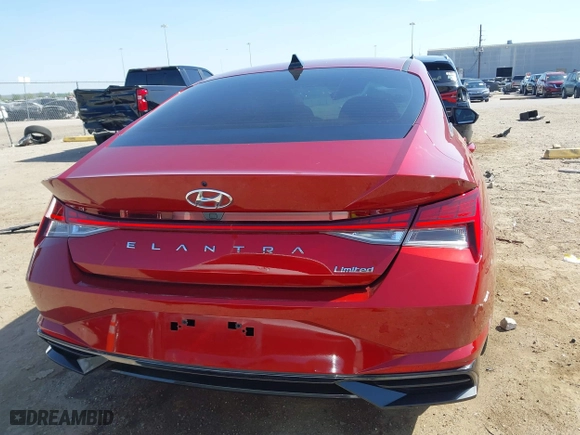 2023 Hyundai Elantra Limited with VIN KMHLP4AG7PU607958, listed as a IAAI auction lot 41854130 with 57,875 mi miles. Bid and sale history available at carsss.com. Image 16.