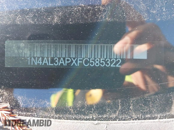 2015 Nissan Altima S with VIN 1N4AL3APXFC585322, listed as a IAAI auction lot 41212978 with 109,389 mi miles and . Bid and sale history available at carsss.com. Image 9.