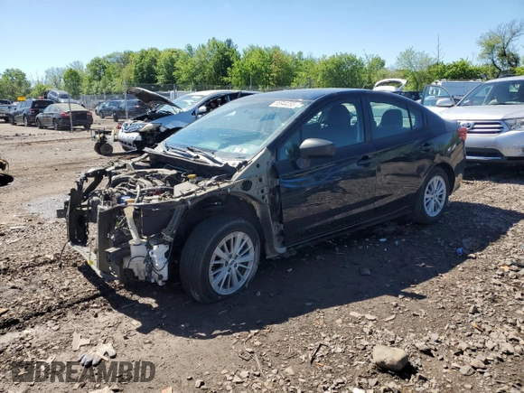 2019 Subaru Impreza with VIN 4S3GKAA66K3605062, listed as a Copart auction lot 55944255 with 72,092 mi miles and Salvage title. Bid and sale history available at DreamBid. Image 1.