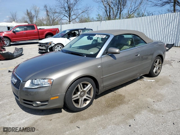 2008 Audi A4 2.0T with VIN WAUAF48H18K016824, listed as a Copart auction lot 50129485 with 121,376 mi miles and Salvage Title. Bid and sale history available at carsss.com. Image 1.
