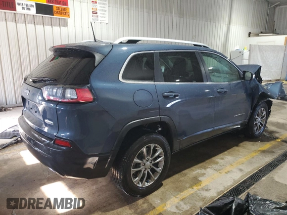2020 Jeep Cherokee Altitude with VIN 1C4PJMLX7LD516686, listed as a Copart auction lot 50758025 with 34,450 mi miles and Salvage Title. Bid and sale history available at carsss.com. Image 3.