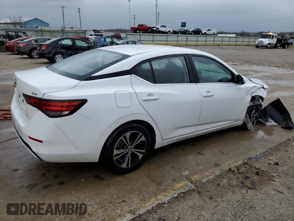 2022 Nissan Sentra SV with VIN 3N1AB8CV1NY262629, listed as a Copart auction lot 49256945 with 84,528 mi miles and Salvage Title. Bid and sale history available at carsss.com. Image 3.