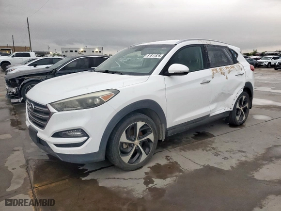 2016 Hyundai Tucson Limited with VIN KM8J33A24GU057054, listed as a Copart auction lot 51811825 with 0 mi miles and Clean Title. Bid and sale history available at carsss.com. Image 1.