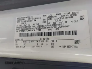 2018 Ford Transit Passenger XL z VIN 1FMZK1CM1JKA17249, wystawiony jako IAAI lot #42143530 z przebiegiem 218 425 mil mil oraz . Historia ofert i sprzedaży dostępna na DreamBid. Obrazek 9.